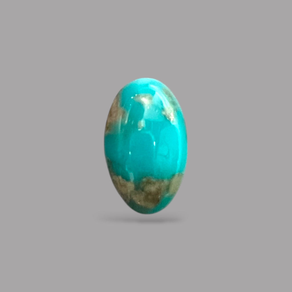 Natural Turquoise Stone 4.57 Carats 14.2 x 8.4 x 6 mm in Oval