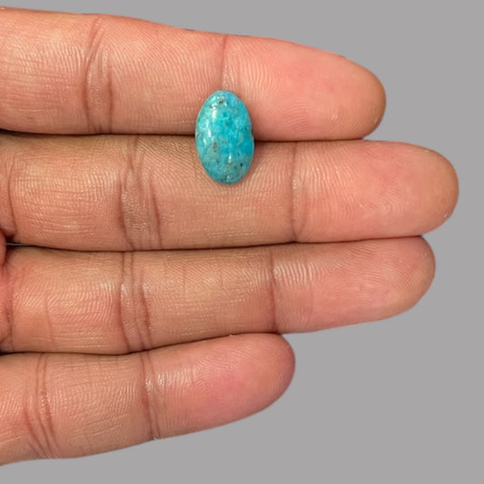 Natural Turquoise Stone 4.61 Carats 13.9 x 10.1 x 4.1 mm in Oval