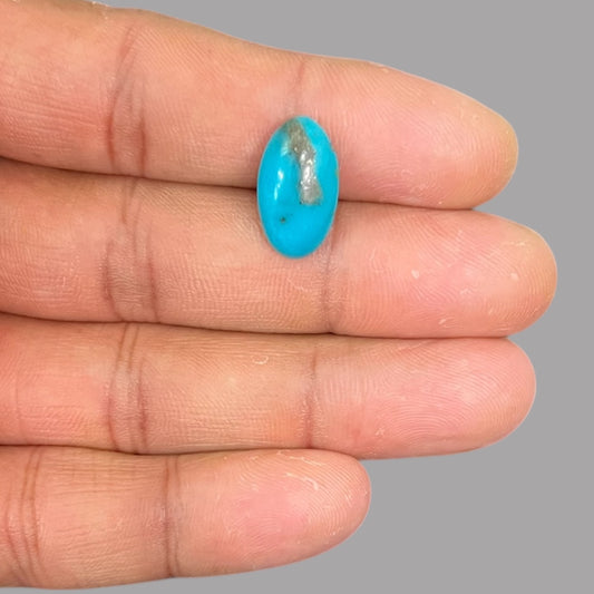 Natural Turquoise Stone 4.65 Carats 17.2 x 9.8 x 4.7 mm in Oval