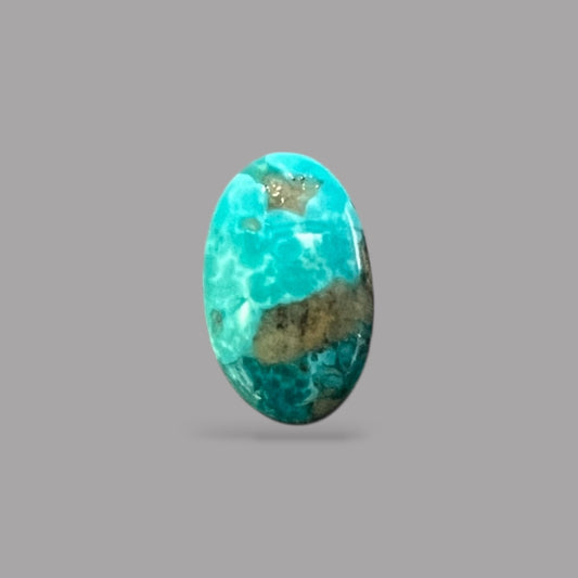 Natural Turquoise Stone 4.73 Carats 14.5 x 9.1 x 4.8 mm in Oval