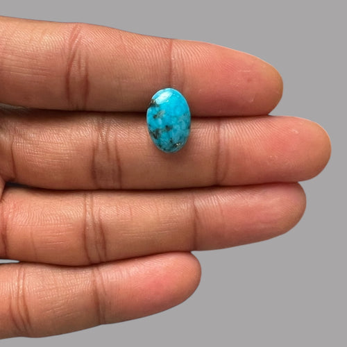 Natural Turquoise Stone 4.77 Carats 14.2 x 9.6 x 4.4 mm in Oval