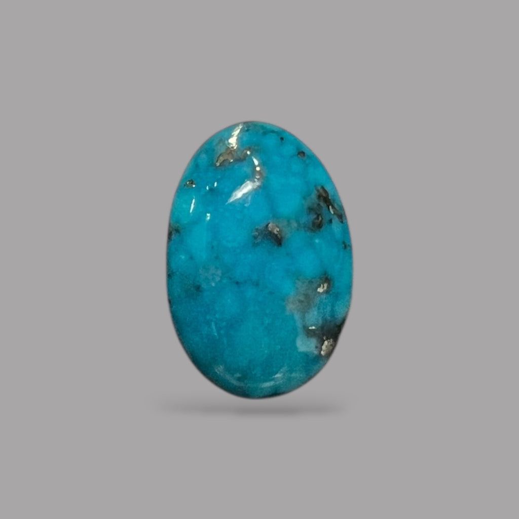 Natural Turquoise Stone 4.77 Carats 14.2 x 9.6 x 4.4 mm in Oval