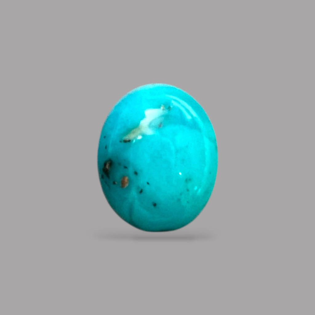 Natural Turquoise Stone 4.79 Carats 13.2 x 10.6 x 6 mm in Oval