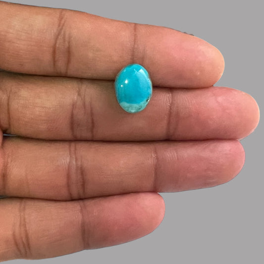 Natural Turquoise Stone 4.86 Carats 14.5 x 9.5 x 5 mm in Oval