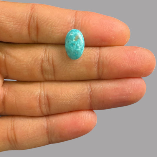 Natural Turquoise Stone 4.89 Carats 14.5 x 9.5 x 4.9 mm in Oval