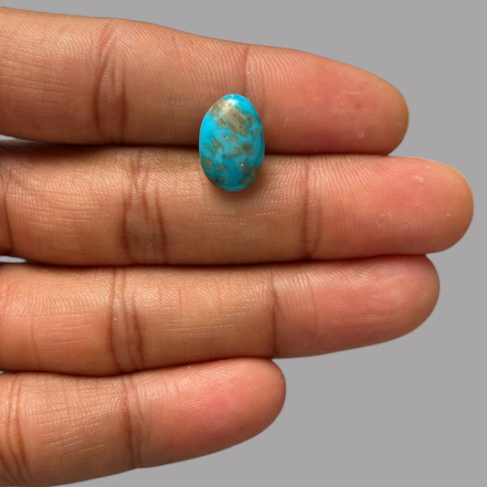 Natural Turquoise Stone 4.89 Carats 14.5 x 9.9 x 4.7 mm in Oval