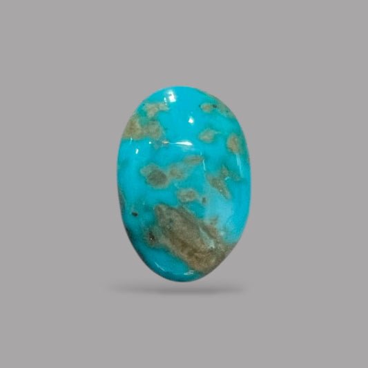 Natural Turquoise Stone 4.89 Carats 14.5 x 9.9 x 4.7 mm in Oval