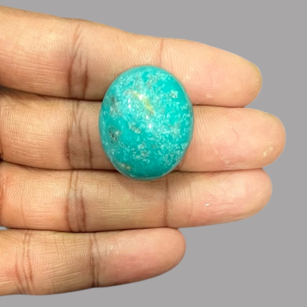 Natural Turquoise Stone 41.92 Carats 28.6 x 23.7 x 11.8 mm in Oval