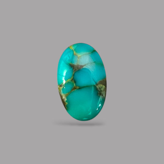  Natural Turquoise Stone 5.00 Carats 15.1 x 9.9 x 4.2 mm in Oval