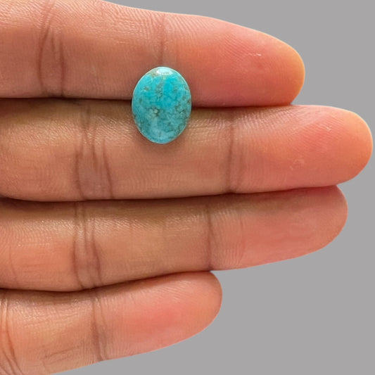 Natural Turquoise Stone 5.06 Carats 13.6 x 10.5 x 4.8 mm in Oval