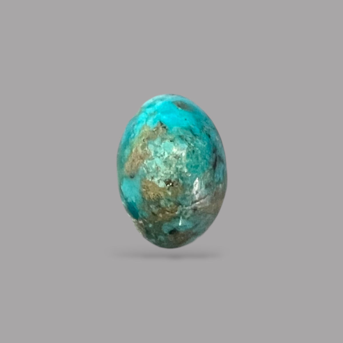 Natural Turquoise Stone 5.07 Carats 12.2 x 10.8 x 7.2 mm in Oval