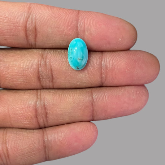 Natural Turquoise Stone 5.10 Carats 15.1 x 8.7 x 4.9 mm in Oval