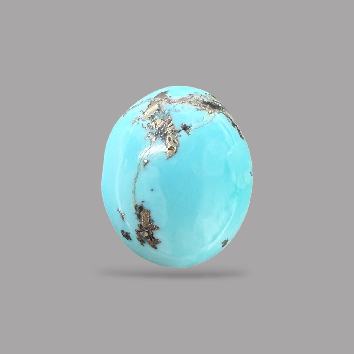 Natural Turquoise Stone 5.12 Carats 12.1 x 9.9 x 5.9 mm in Oval
