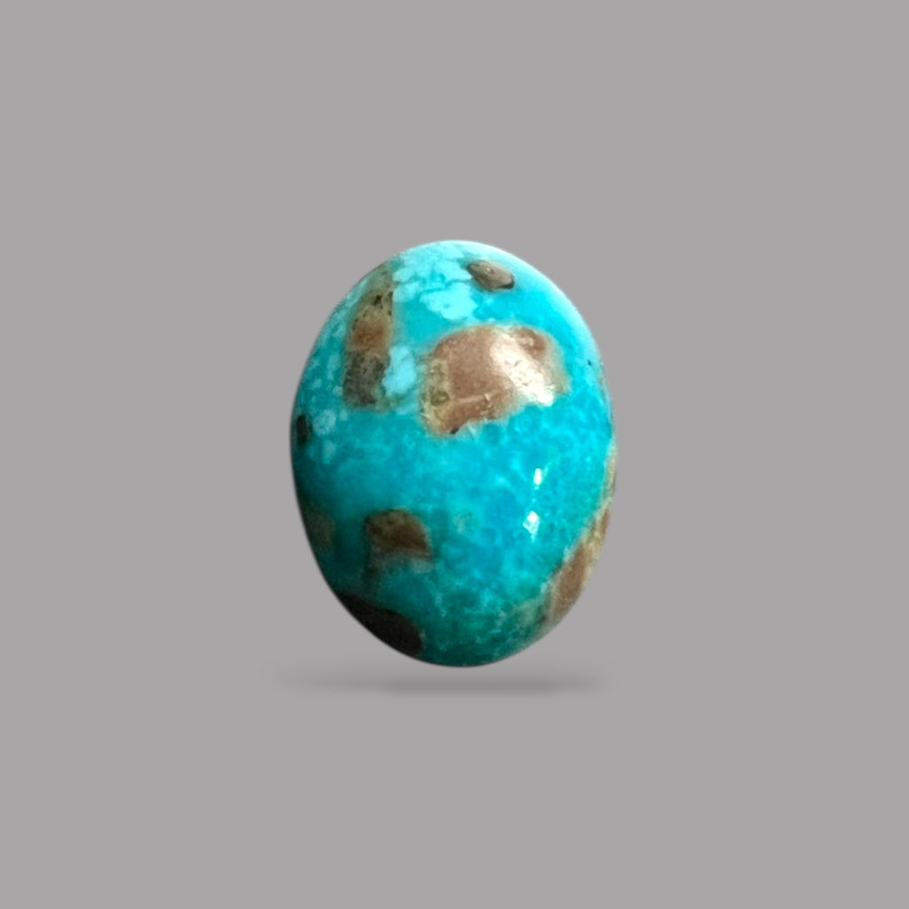 Natural Turquoise Stone 5.12 Carats 13 x 10.1 x 5.4 mm in Oval