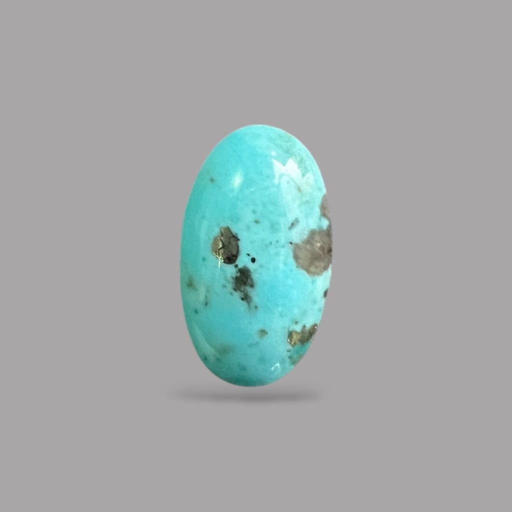 Natural Turquoise Stone 5.12 Carats 14.7 x 8.1 x 5.8 mm in Oval