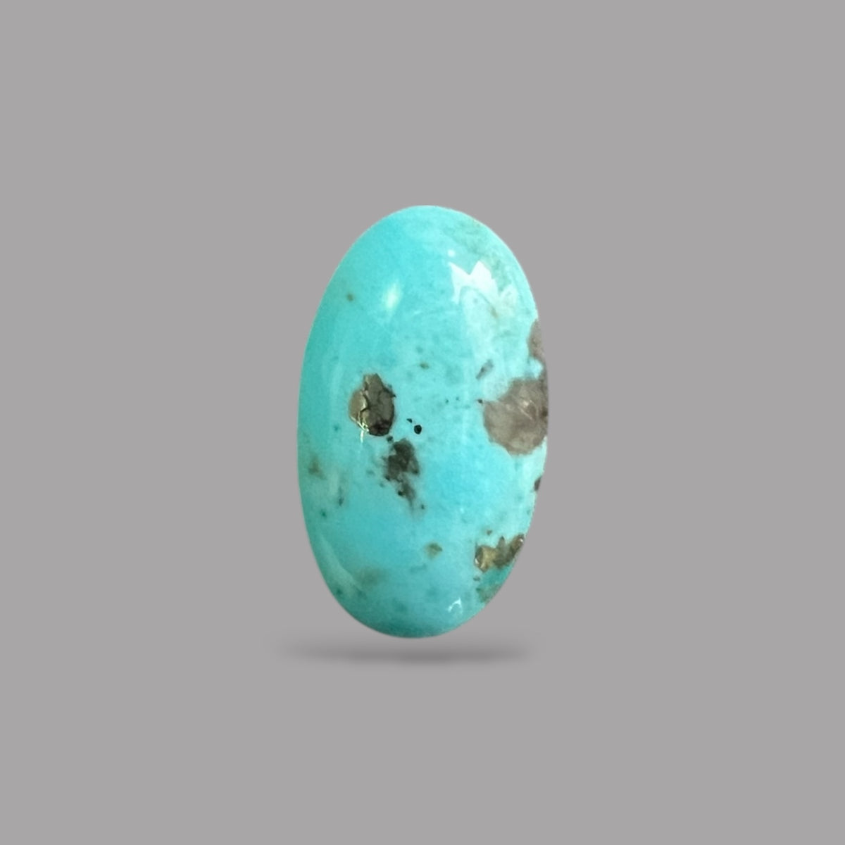 Natural Turquoise Stone 5.12 Carats 14.7 x 8.1 x 5.8 mm in Oval