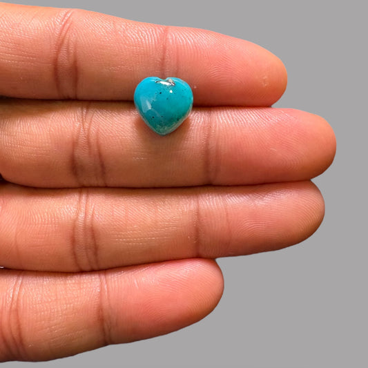 Natural Turquoise Stone 5.19 Carats 11.95 x 12.01 x 4.95 mm in Heart