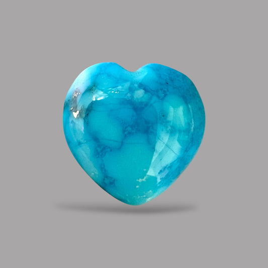 Natural Turquoise Stone 5.30 Carats 11.53 x 11.50 x 5.38 mm in Heart