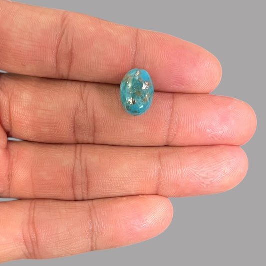 Natural Turquoise Stone 5.52 Carats 13.5 x 9.7 x 5.4 mm in Oval