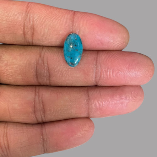 Natural Turquoise Stone 5.56 Carats 13.4 x 9.4 x 8 mm in Oval