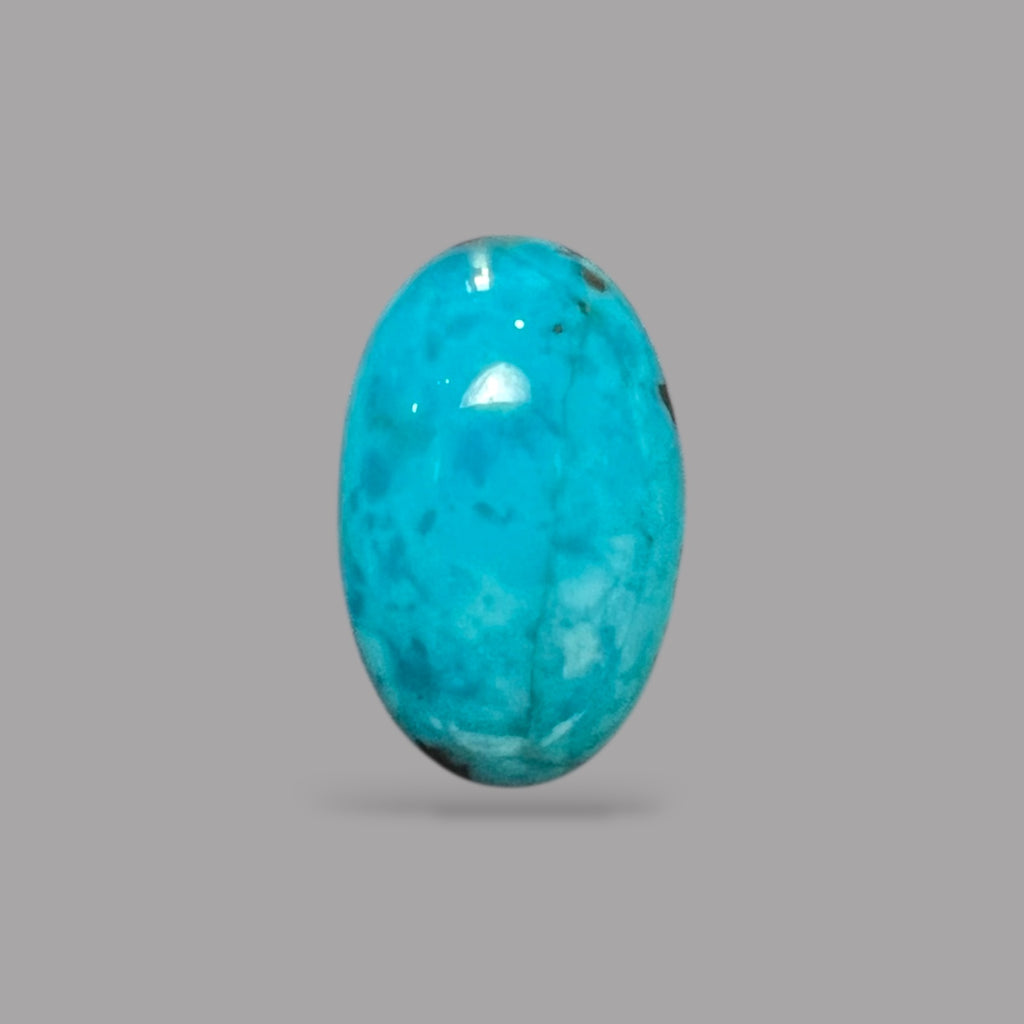 Natural Turquoise Stone 5.64 Carats 14.9 x 9.3 x 5.2 mm in Oval