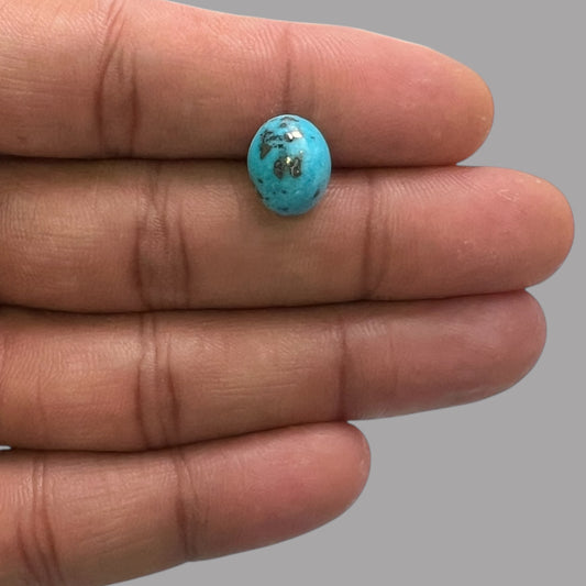 Natural Turquoise Stone 5.34 Carats 12 x 10 x 7.4 mm in Oval