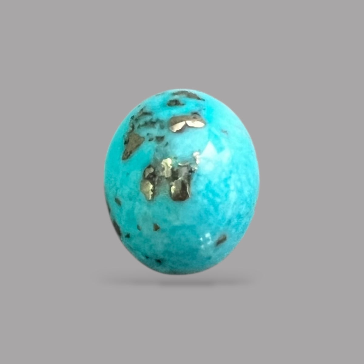 Natural Turquoise Stone 5.34 Carats 12 x 10 x 7.4 mm in Oval