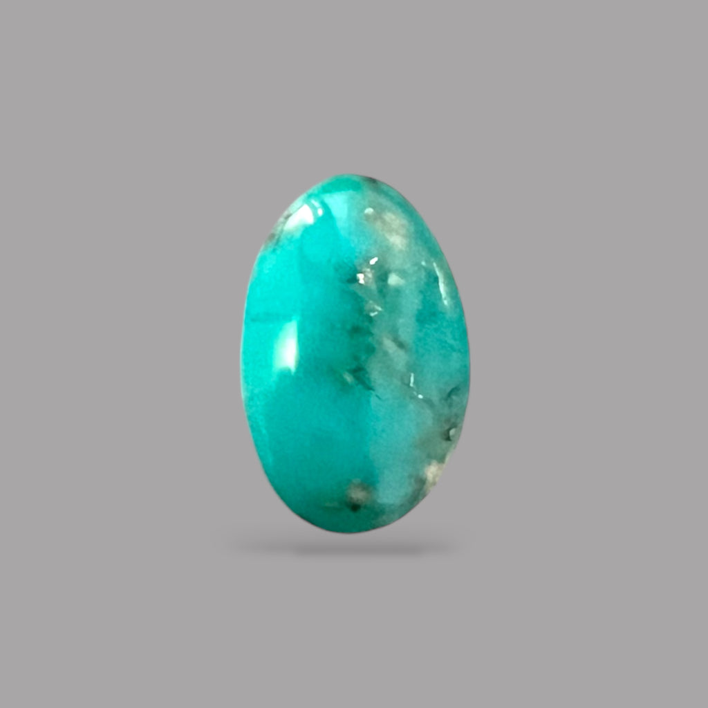 Natural Turquoise Stone 6.17 Carats 13.5 x 10 x 6.3 mm in Oval