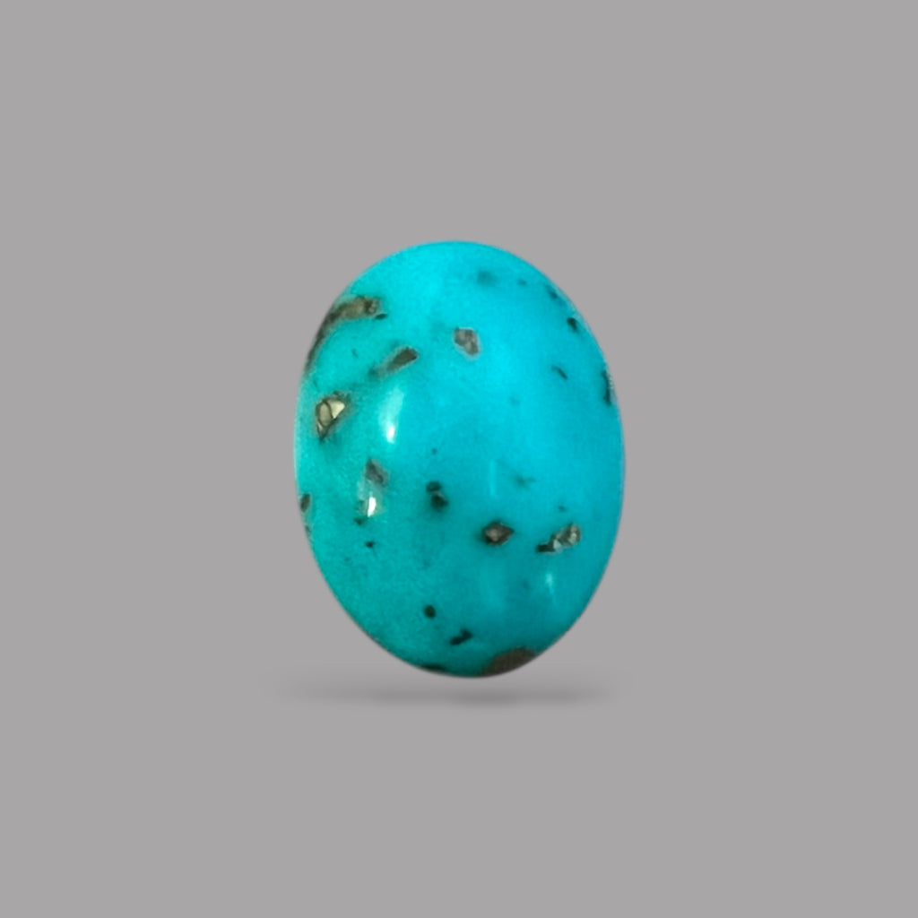  Natural Turquoise Stone 6.23 Carats 14.7 x 11 x 6.3 mm in Oval