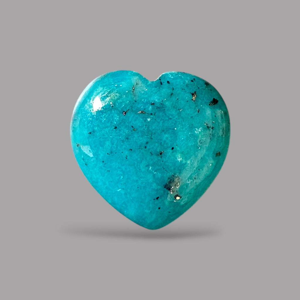 Natural Turquoise Stone 6.43 Carats 13.66 x 13.67 x 4.67 mm in Heart