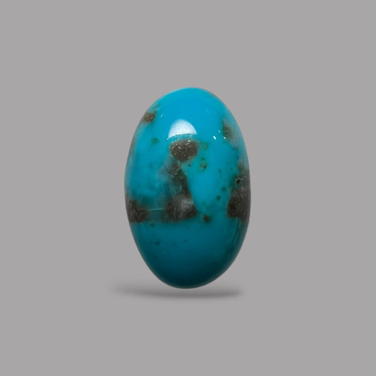 Natural Turquoise Stone 6.46 Carats 17.6 x 10.7 x 5.2 mm in Oval