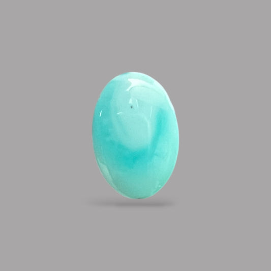 Natural Turquoise Stone 6.49 Carats 12.9 x 10.5 x 6.8 mm in Oval