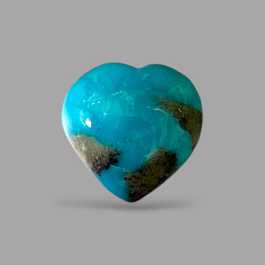Natural Turquoise Stone 6.63 Carats 12.37 x 12.60 x 5.88 mm in Heart