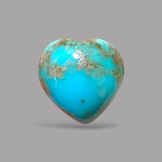 Natural Turquoise Stone 6.66 Carats 12.98 x 13.03 x 6.88 mm in Heart