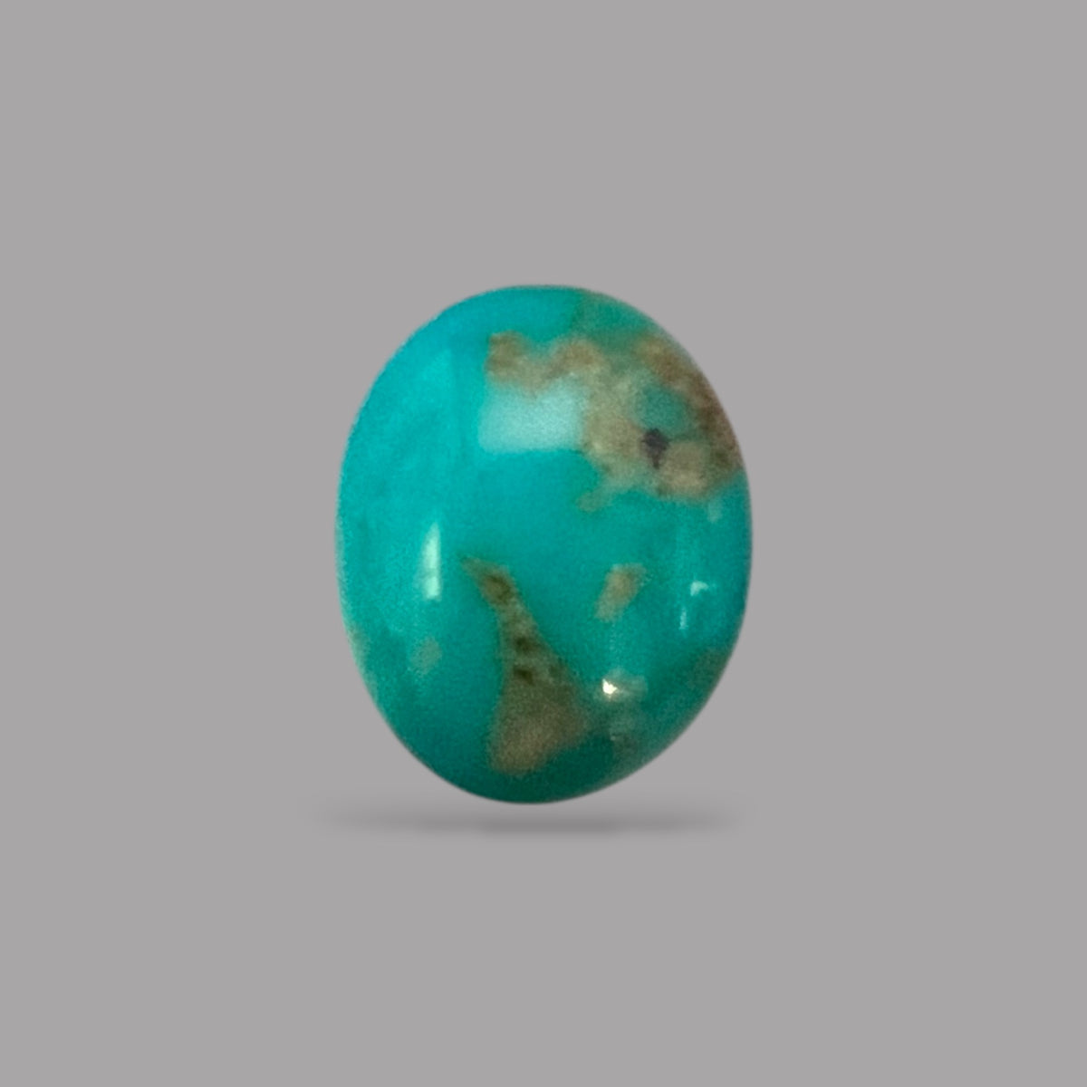  Natural Turquoise Stone 6.66 Carats 14 x 11.1 x 6.5 mm in Oval