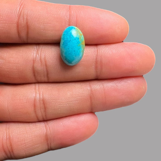 Natural Turquoise Stone 7.11 Carats 17 x 10.6 x 5.7 mm in Oval
