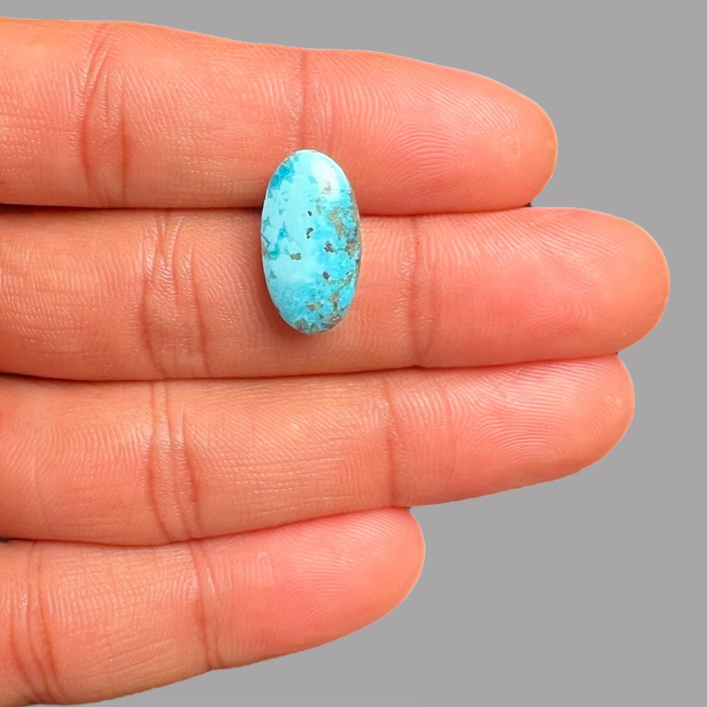 Natural Turquoise Stone 7.21 Carats 18.5 x 10 x 4.8 mm in Oval