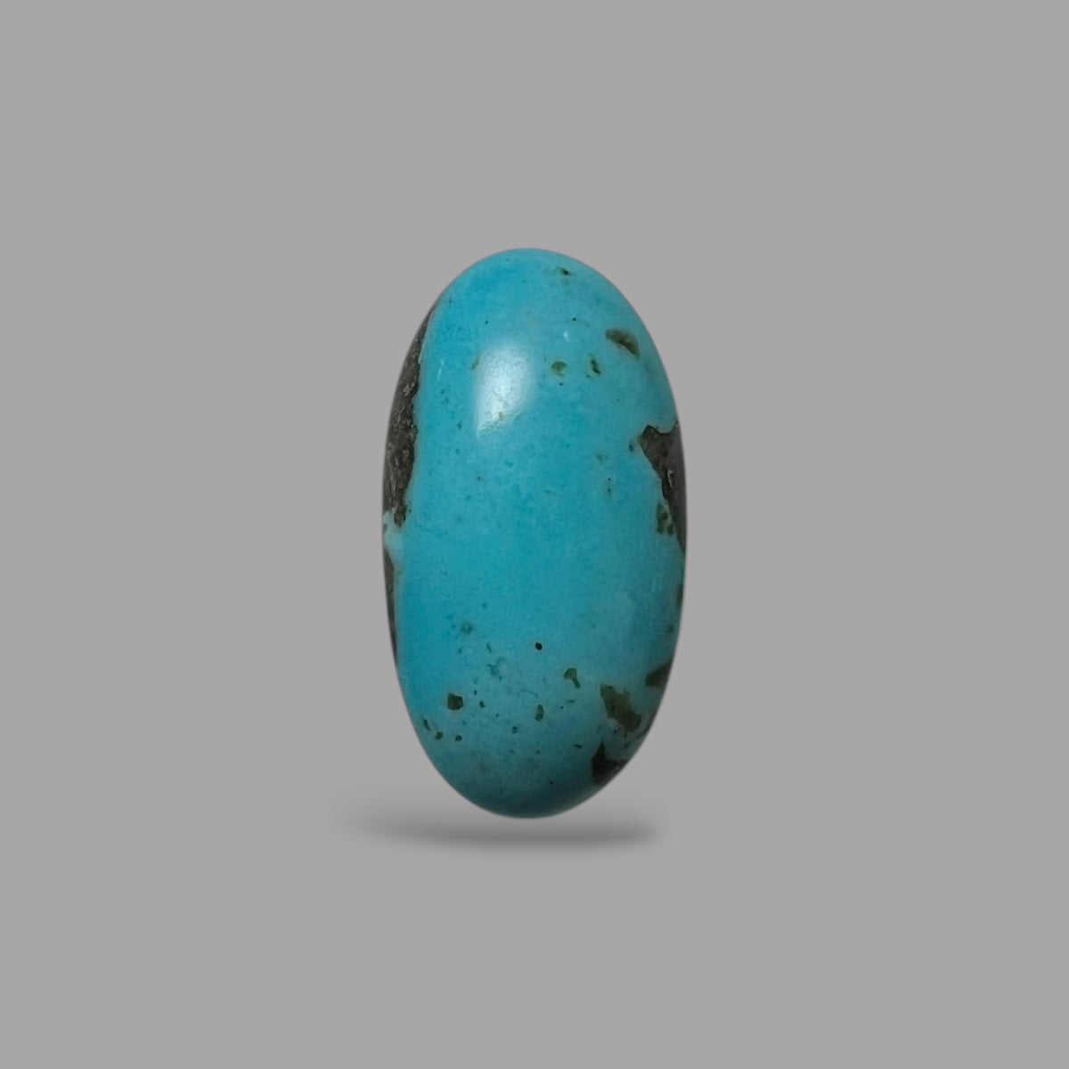 Natural Turquoise Stone 7.64 Carats 19.2 x 10.1 x 5.8 mm in Oval