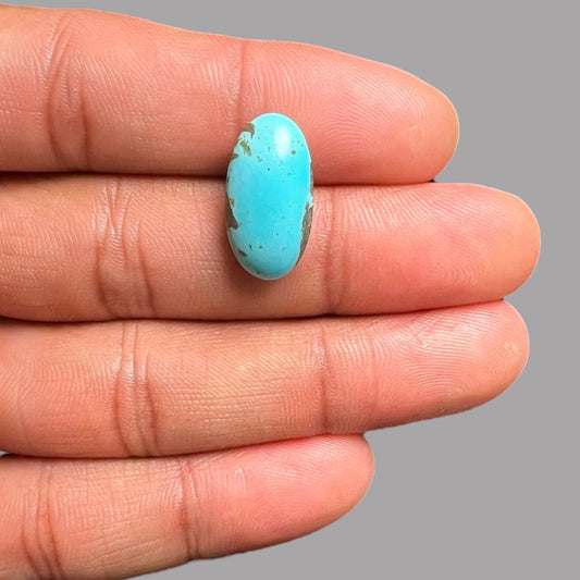 Natural Turquoise Stone 7.64 Carats 19.2 x 10.1 x 5.8 mm in Oval
