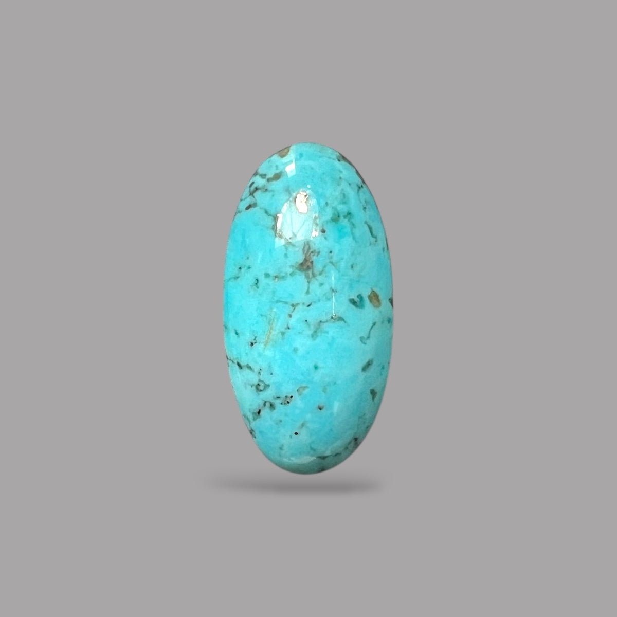 Natural Turquoise Stone 7.71 Carats 19.5 x 9.5 x 5.4 mm in Oval