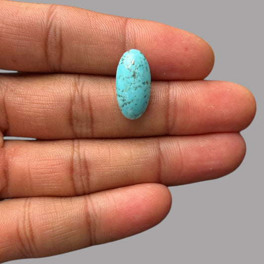 Natural Turquoise Stone 7.71 Carats 19.5 x 9.5 x 5.4 mm in Oval