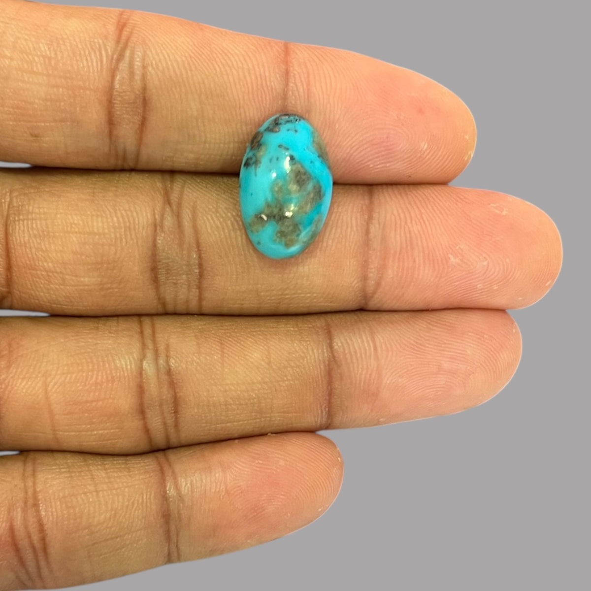 Natural Turquoise Stone 8.87 Carats 18.2 x 11.7 x 6.7 mm in Oval