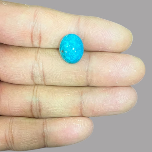  Natural Turquoise Stone 9.10 Carats 14.5 x 11.6 x 7.9 mm in Oval