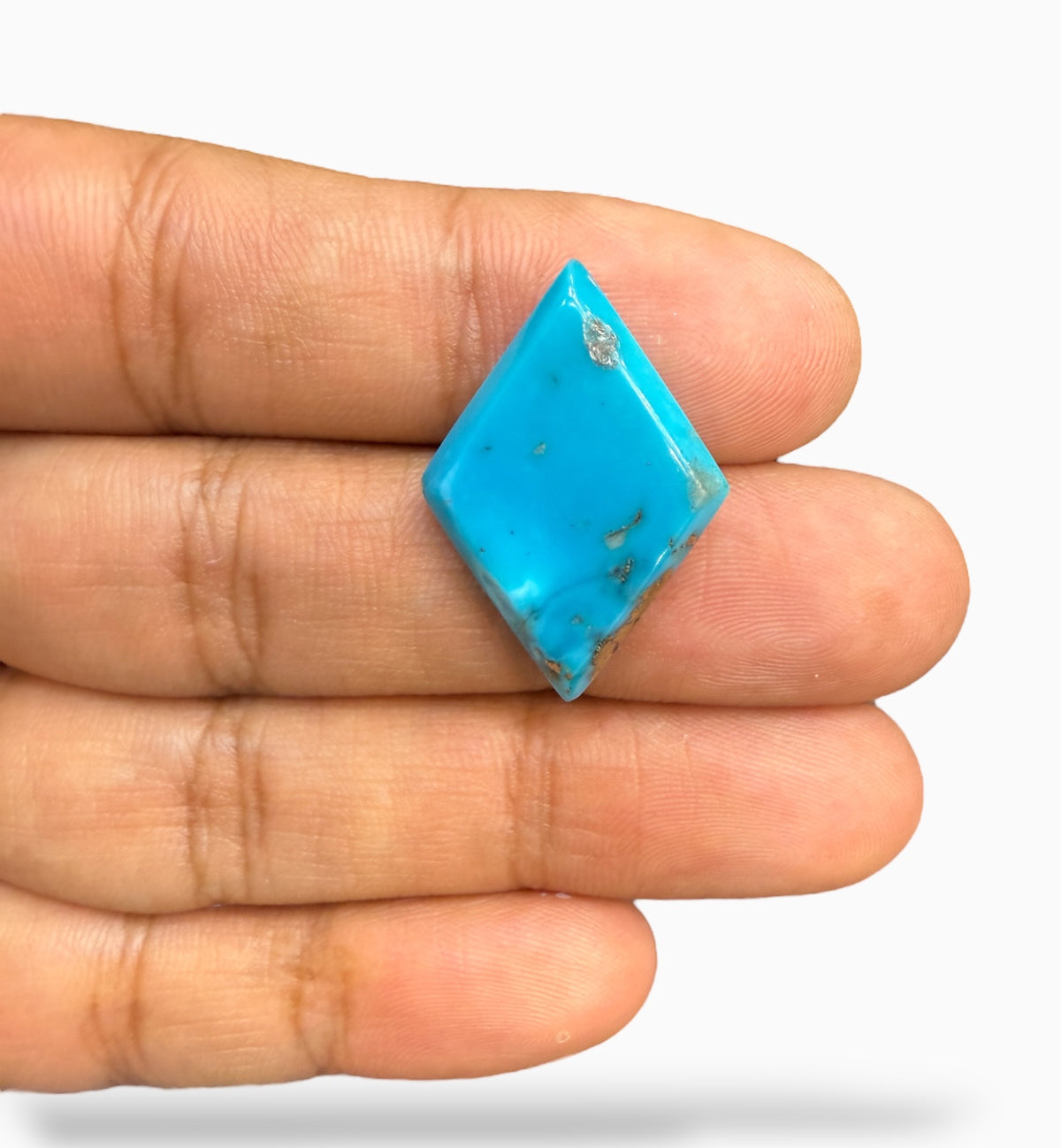 Natural Turquoise Stone Rhombus Shape 15.99 Carats 27x20 mm