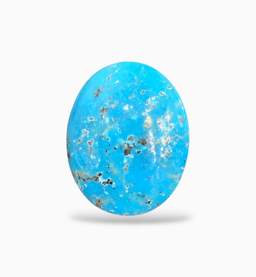Natural Turquoise Stone (Irani Feroza Stone) 55.47 Carats 35x27 mm