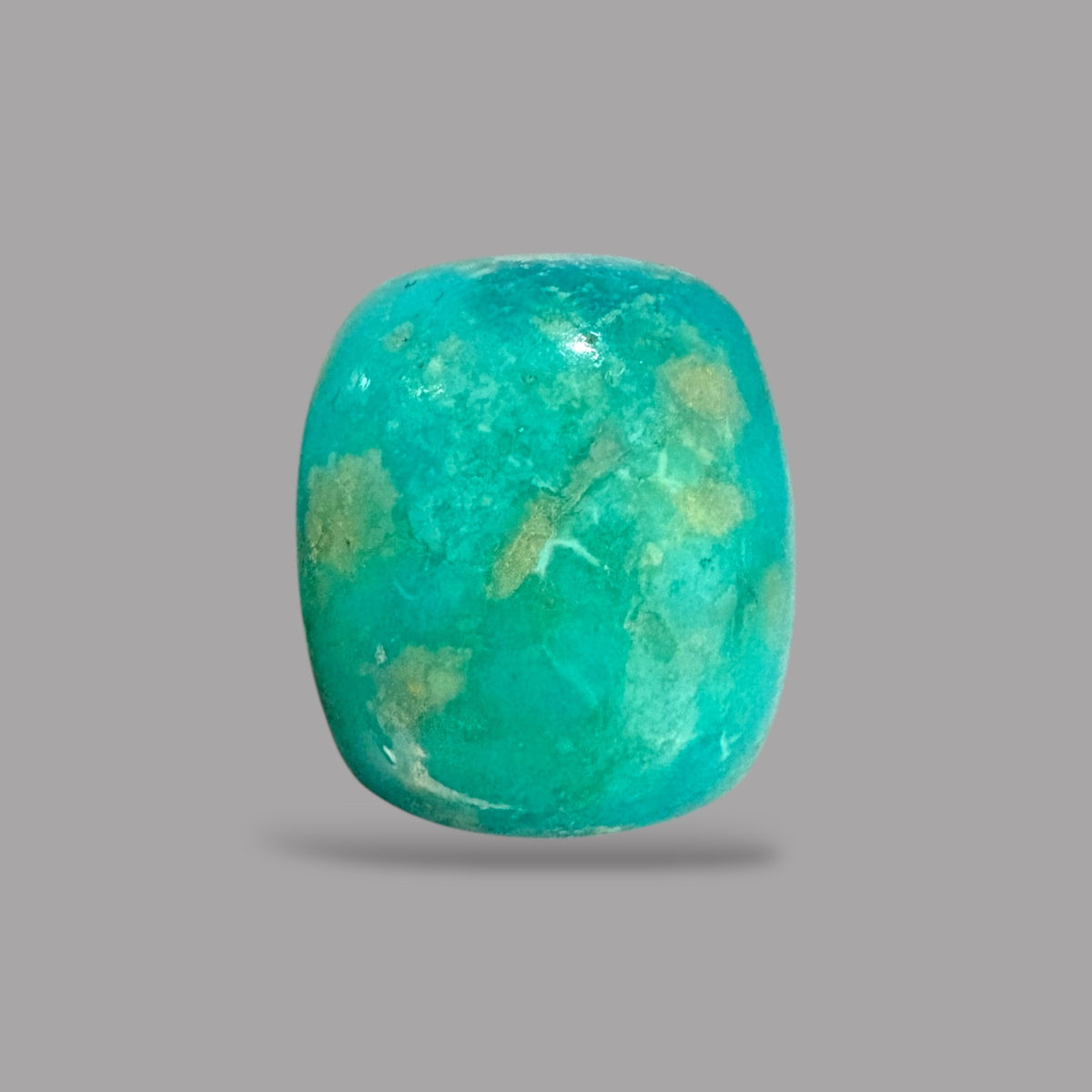Natural Turquoise Stone (Irani Feroza) 5.77 Carats 13.74 x 11.84 x 5.16 mm in Cushion
