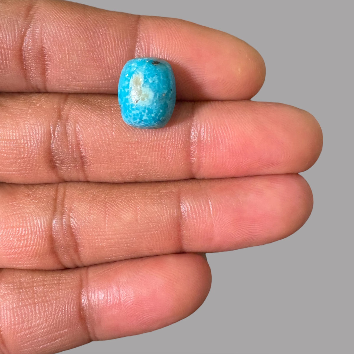 Natural Turquoise Stone (Irani Feroza) 6.68 Carats 13.87 x 11.28 x 6.10 mm in Cushion