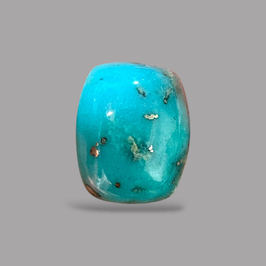 Natural Turquoise Stone (Irani Feroza) 7.29 Carats 13.93 x 11.14 x 5.72 mm in Cushion