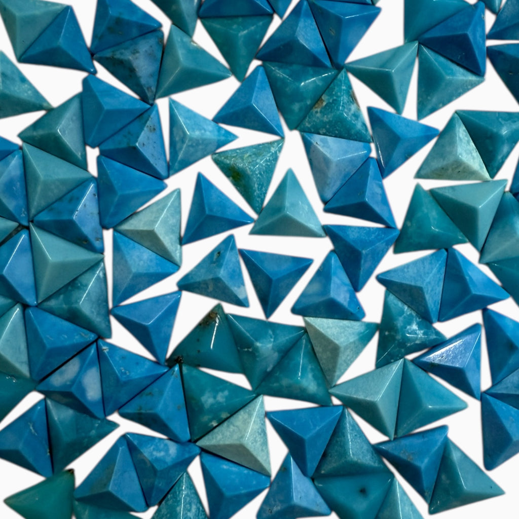 Natural Turquoise Triangle Cut 0.40 - 0.50 Carats 6 mm