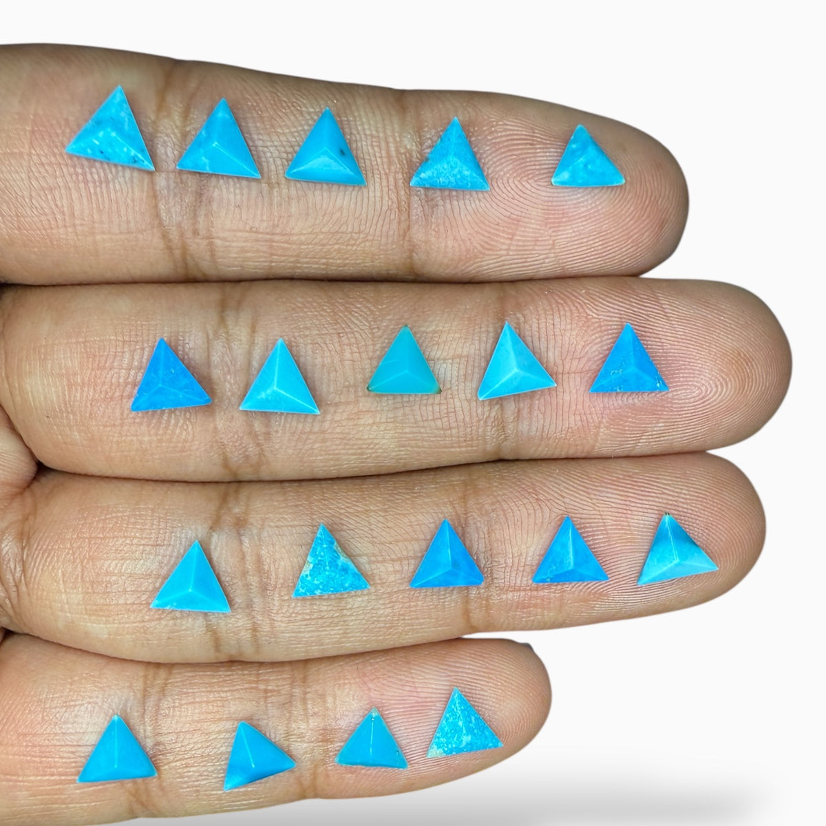 Natural Turquoise Triangle Cut 0.40 - 0.50 Carats 6 mm